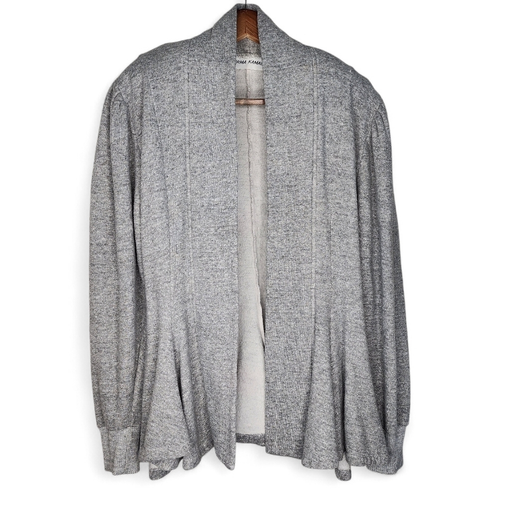 1980s Norma Kamali Vintage Gray Sweatshirt Jacket Size L and Skirt SIze M - Picture 4 of 16
